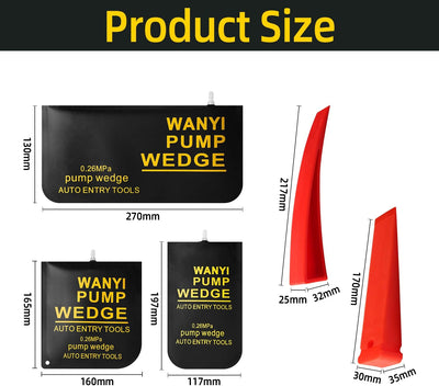 WANYI 2 Stück Montagekissen luftkissen Air Wedge Pump luftkissenheber hebekissen hebekissen für möbe