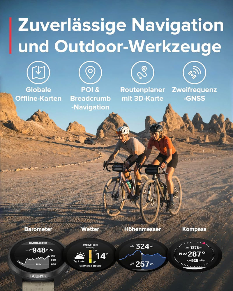 SUUNTO Race S Laufuhr mit AMOLED Touchscreen, Zweifrequenz GPS Sportuhr, Krone & Tastenbedienung, HR