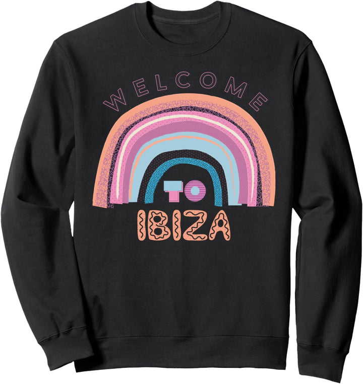 Ibiza Beach Spanien Regenbogen Boho Destination Party Damen Sweatshirt