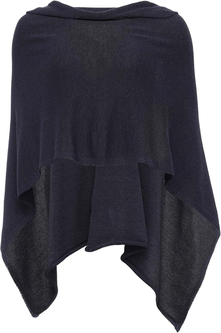 "Cashmere Dreams Poncho-Schal aus Baumwolle - Hochwertiges Cape für Damen - Umhängetuch und Tunika -