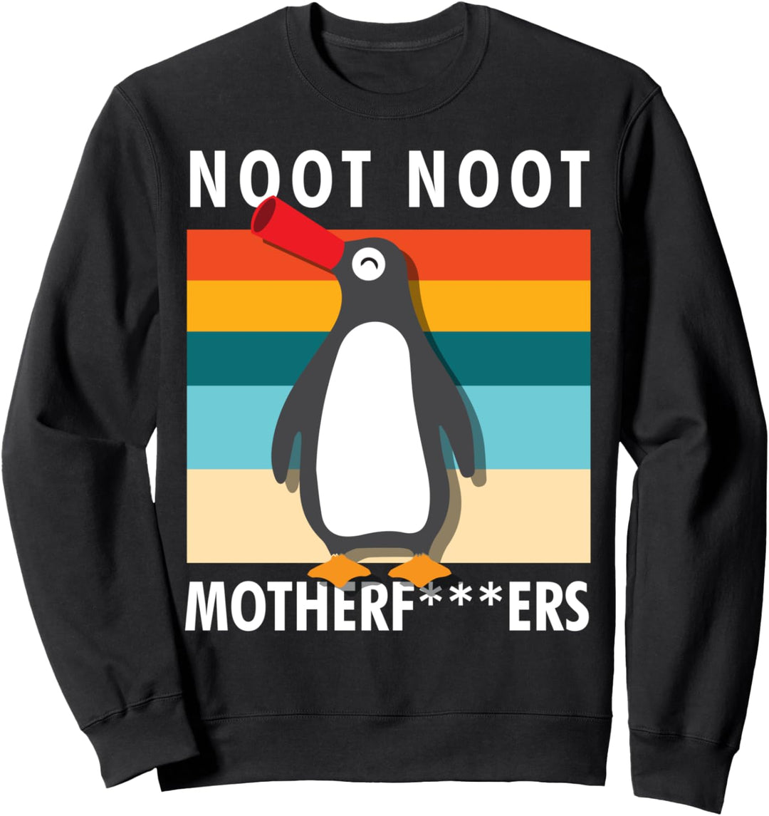 Rude Noot Noot Motherf-ers Sarkastischer Grafik-Pinguin Sweatshirt
