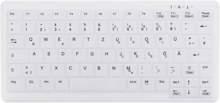 Cherry AK-C4110 Desinfizierbare Kabelose Hygienetastatur im Notebook-Design weiss