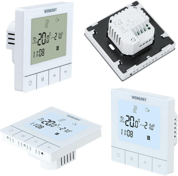 Wengart Programmierbarer Touch-Thermostat WG356,AC230V,grosse Digitalanzeige,3A-Ausgang,zum Einstell