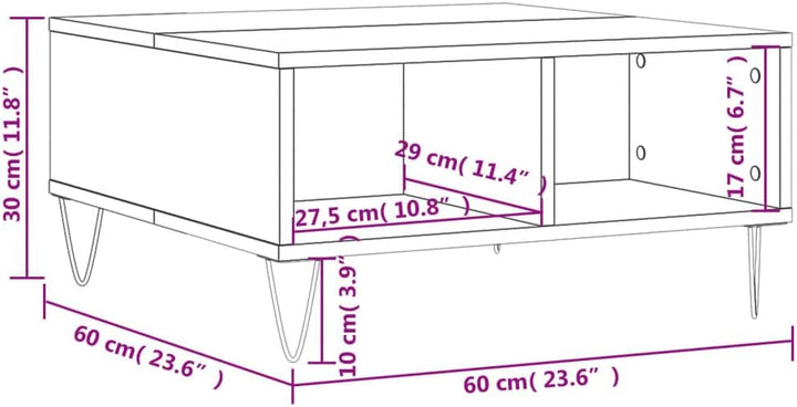 vidaXL Couchtisch, Sofatisch für Wohnzimmer, Wohnzimmertisch mit viel Stauraum, Beistelltisch Kaffee