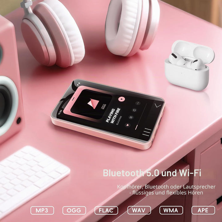 HIFI WALKER G7 MP3-Player mit Bluetooth & WLAN, Android 13, 144 GB Speicher, 3 GB RAM, 4-Zoll HD-Tou