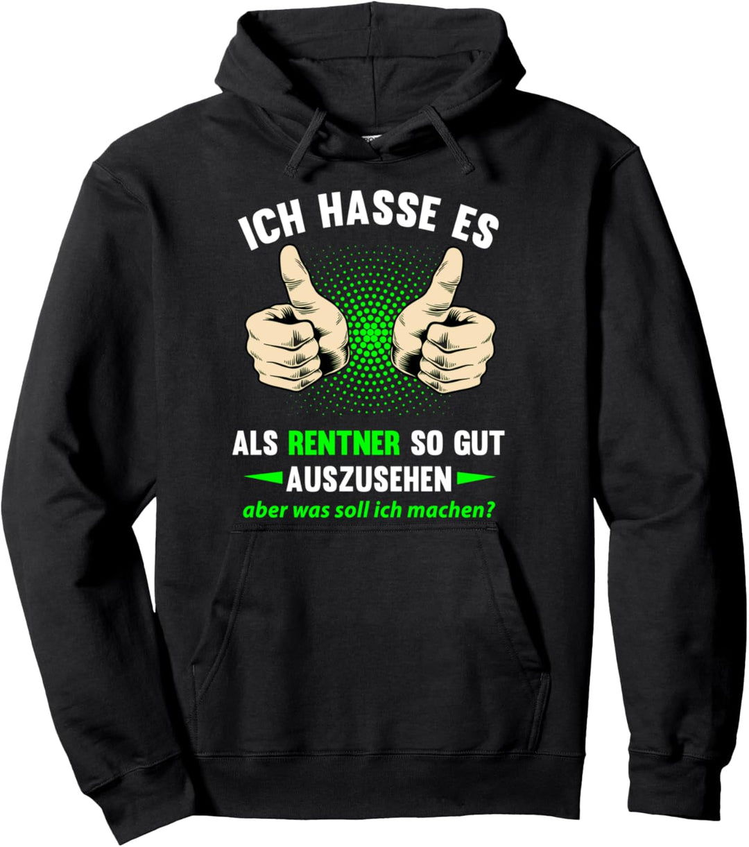 Rentner Rentnerin Spruch Ruhestand Rente Pension Geschenk Pullover Hoodie