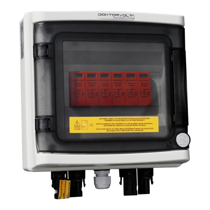 Solar Anschlusskasten Photovoltaik 1000V DC 2-strings Überspannungsschutz Typ 258 Doktorvolt 9474, a