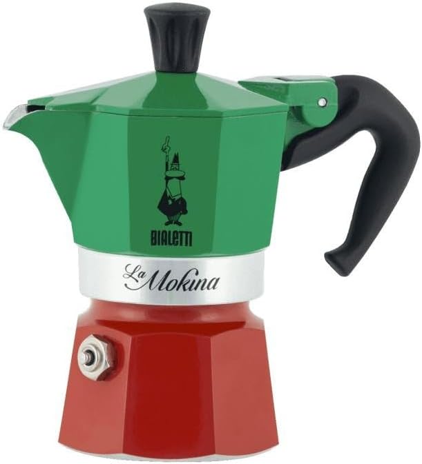 Bialetti Espressokocher-5650 Grün,Rot,Weiss One Size Single