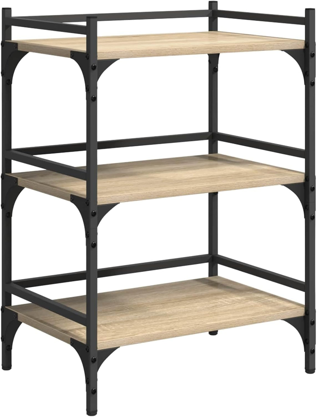 vidaXL Küchentrolley Sonoma-Eiche 50 x 35 x 75,5 cm Holzwerkstoff, Geräumiger Küchenwagen, moderner