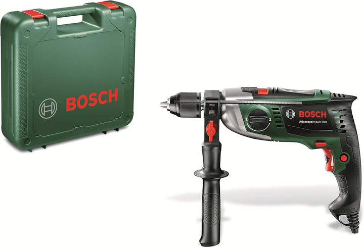 Bosch Schlagbohrmaschine AdvancedImpact 900 (Zusatzhandgriff, Tiefenanschlag, Koffer) + 50tlg. X-Lin