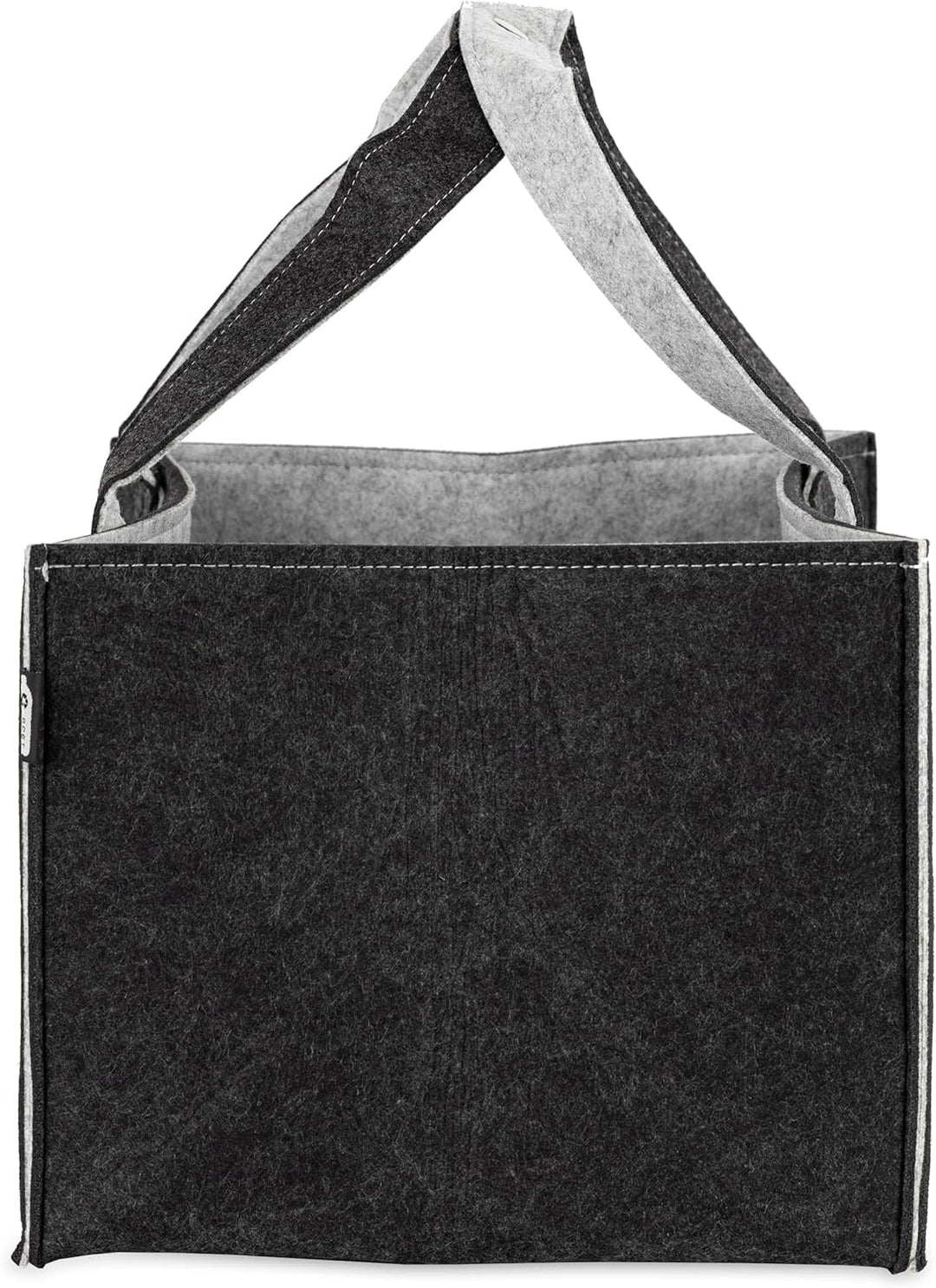 TANNDESIGN - Einkaufskorb & Kaminholzkorb aus recycelten Plastikflaschen (Filz-Tasche) - Holz-Korb f