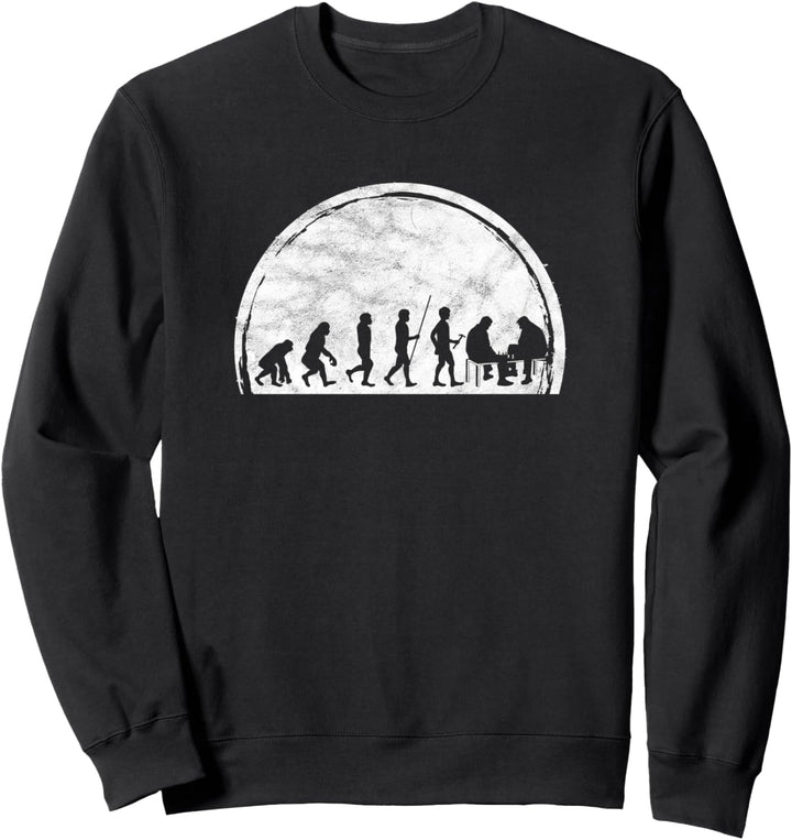 Schach Evolution Entwicklung Schachspieler Schachfigur Sweatshirt