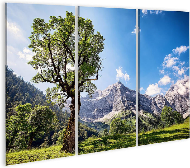 islandburner Bild auf Leinwand Karwendelgebirge In Österreich Alpen Bilder Wandbilder Poster Leinwan