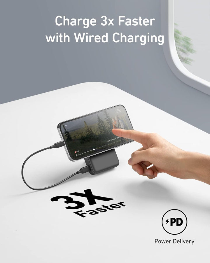 Anker 633 Magnetic Battery, 10.000mAh einklappbare magnetische kabellose Powerbank, Nur kompatibel m