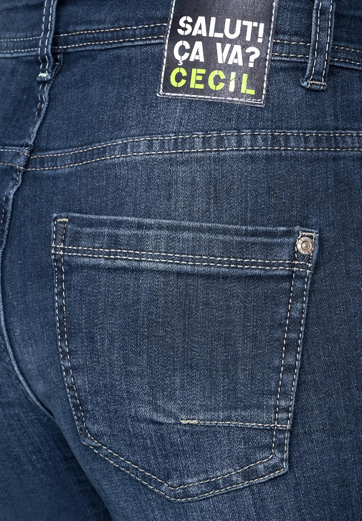 Cecil Damen Jeanshose Bootcut 26W / 32L Dark Blue Wash, 26W / 32L Dark Blue Wash
