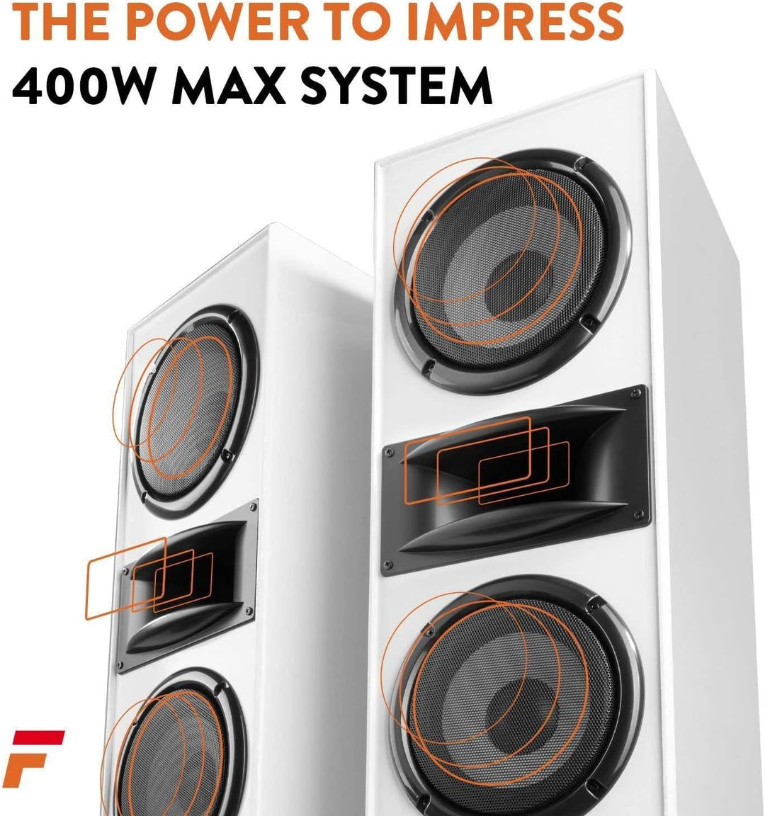 Fenton SHF700W - HiFi Lautsprecher Stereo Set für Ihre Heimkino HiFi Anlage, 400 Watt Standlautsprec