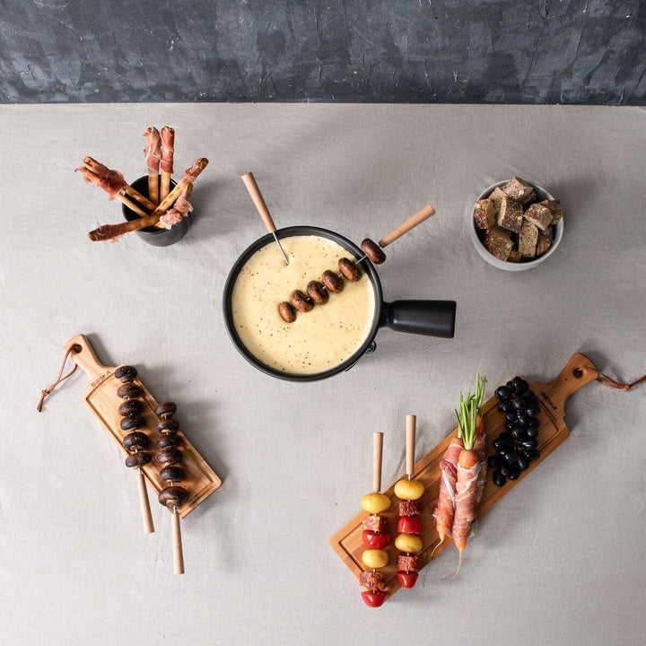 Boska Fondue-Set Nero/robuster Look / 1,3 L/Keramik/Gusseisen/Silber/Schwarz / 290 x 200 x 160 mm 30