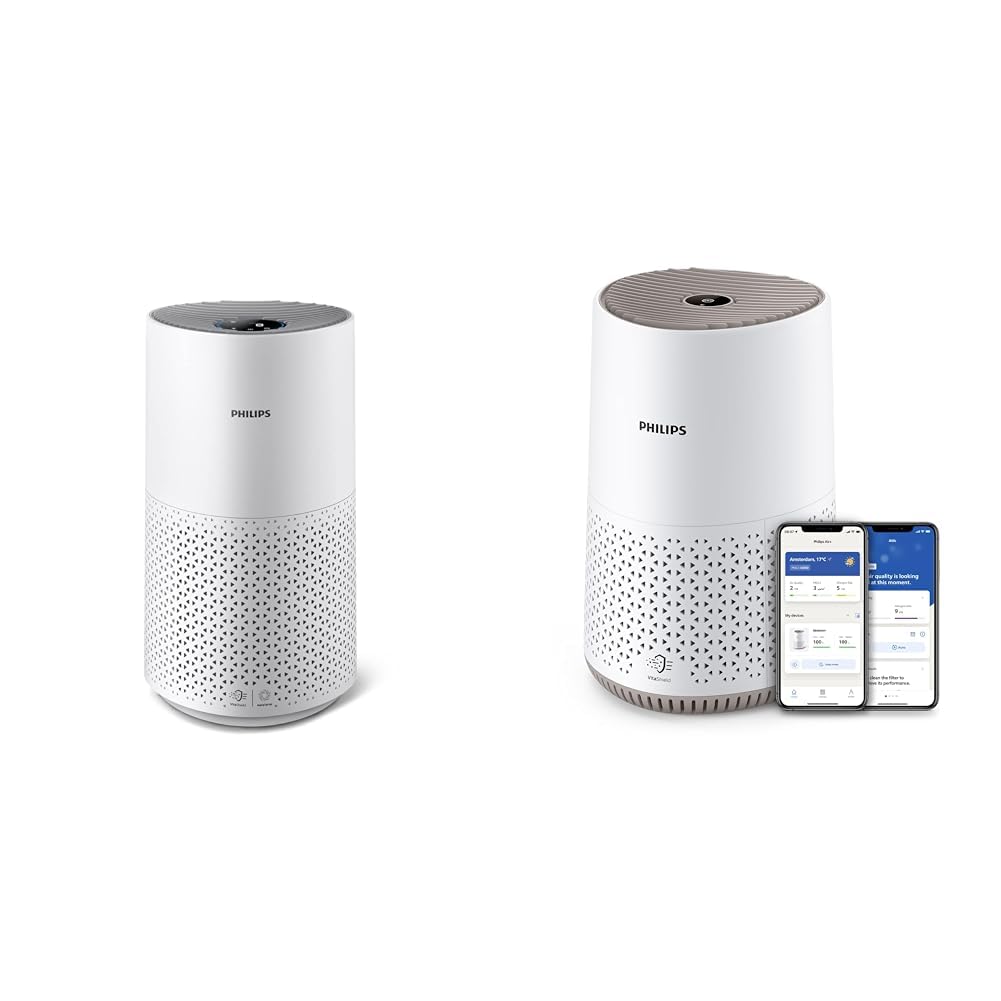 Philips Luftreiniger Smart 1000i Serie - Reinigt Räume bis zu 78 m² - Entfernt 99 & Philips Luftrein
