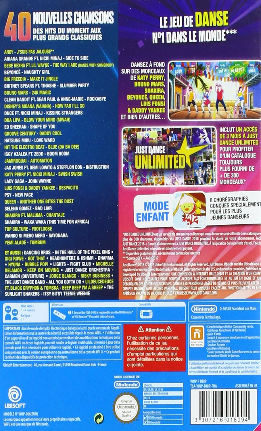 Just Dance 2018 Jeu Wii U