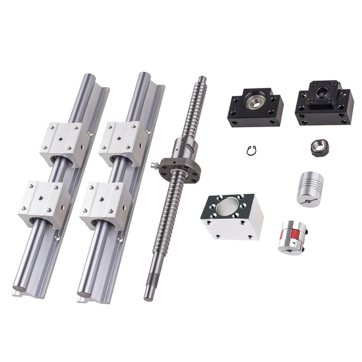 CNCYEAH Linearführung SBR16 Linearschiene 300mm Gleitschiene Welle mit 4 SBR16UU Lagerblock + SFU120