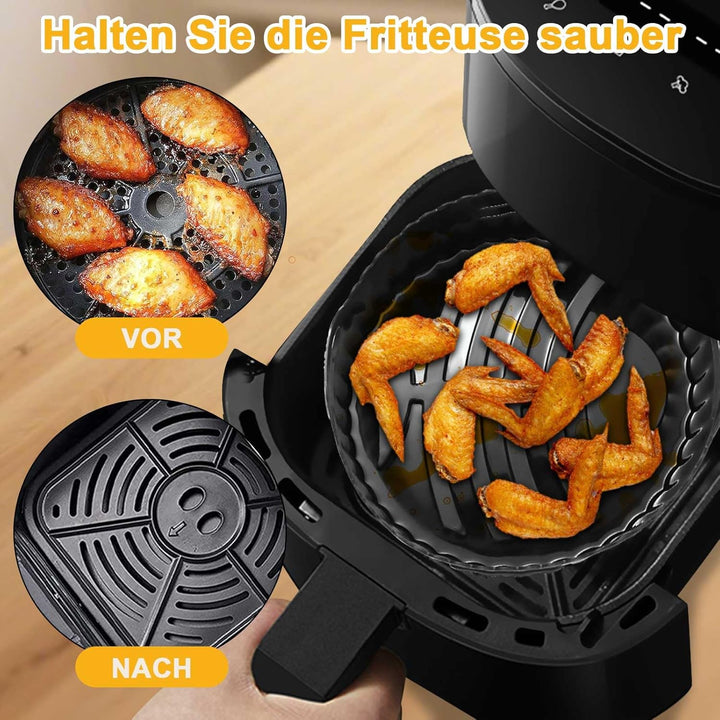Airfryer Silikonform Zubehör für COSORI klein 2L, Chefman 2L, Midea 2L, Tefal 1.6L, Heissluftfritteu