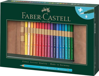 Faber-Castell 117530 - Aquarellstift Albrecht Dürer, 30 Stifte inklusive Stifterolle aus Kunstleder