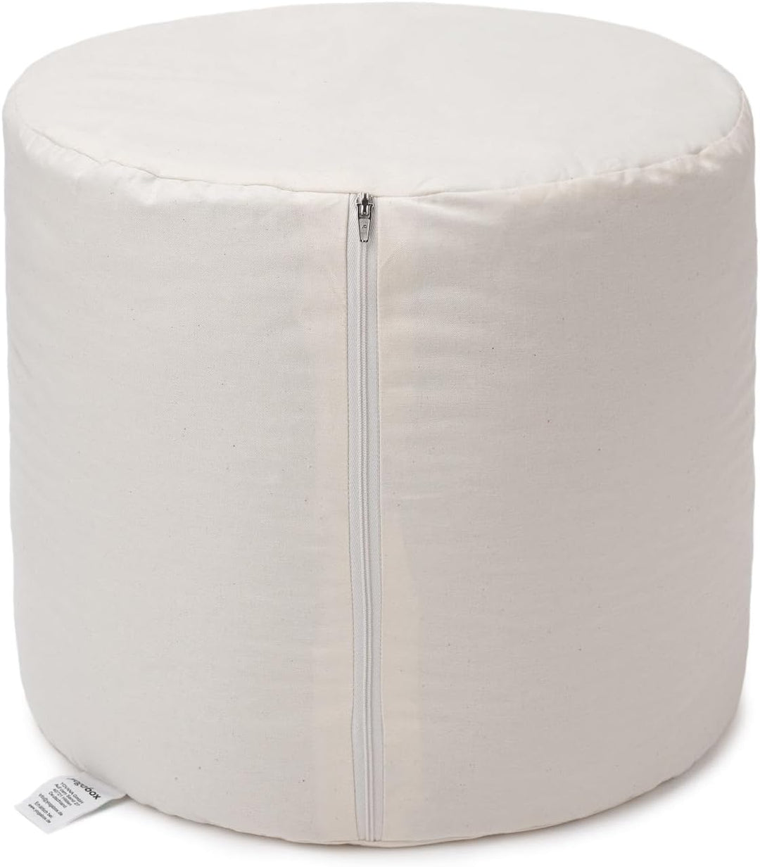 Yogabox Meditationskissen Glückssitz® Rondo Big D - regional hergestellt - Sitzhöhe: 28 cm natur, na