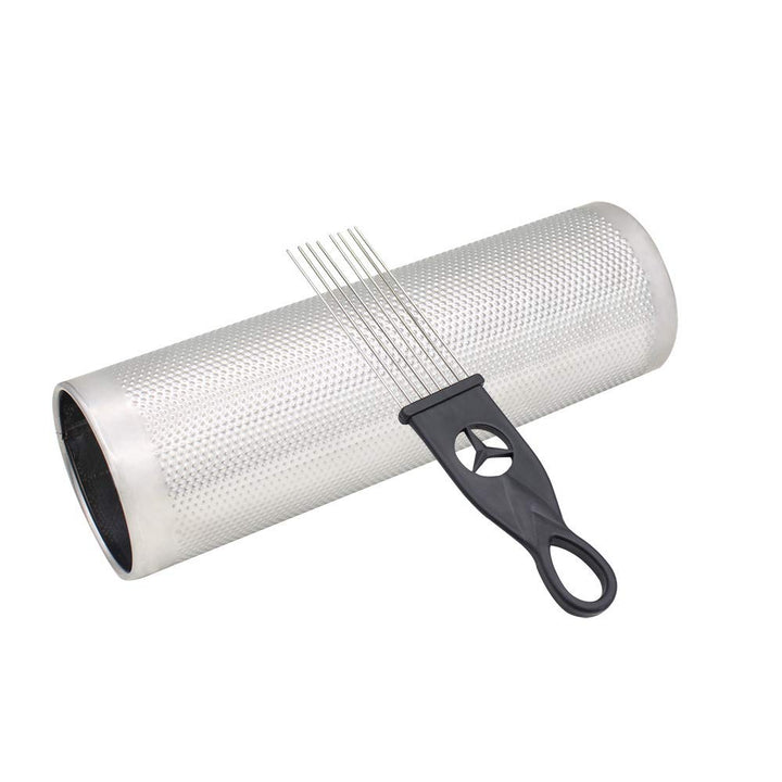 12" x 4" Edelstahl Guiro, Shaker Musikinstrument, Latin Percussion Instrument mit Schaber, Rhythmus