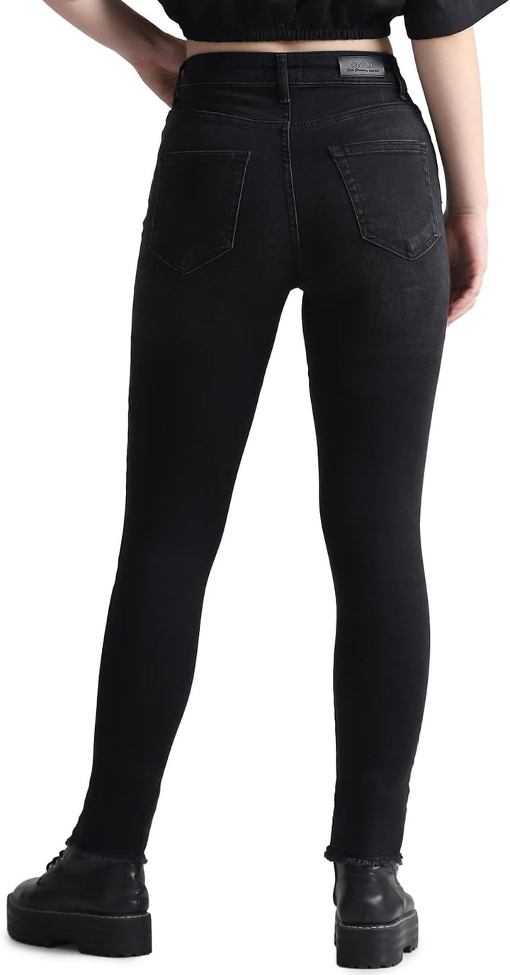 ONLY Female Skinny Jeans ONLBLUSH HW SK ANK DNM REA005 S / 32L Washed Black, S / 32L Washed Black