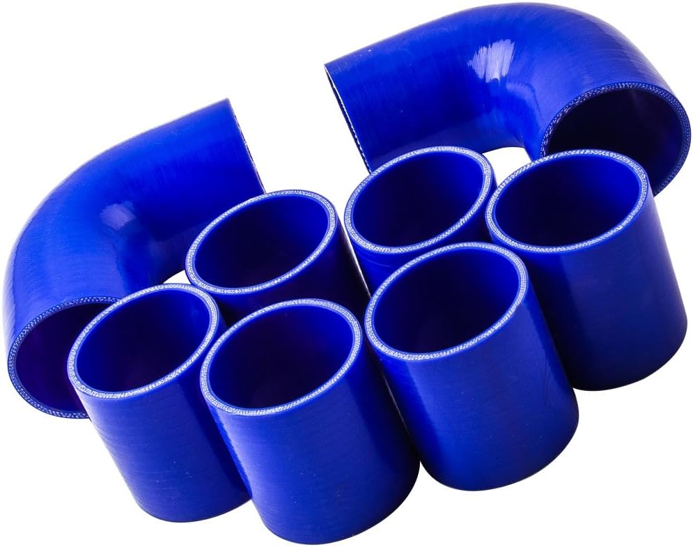 maXpeedingrods 2.5 INCH 64MM Aluminium UNIVERSAL INTERCOOLER PIPING KIT Pipes Klemme luftkühler Turb
