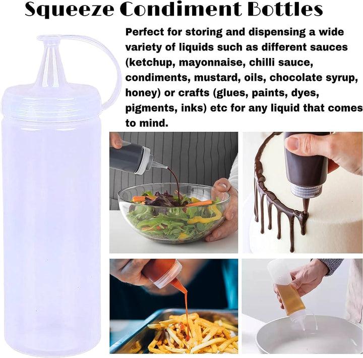 Quetschen Sauce Flasche mit Kappe klar 400mlPlastik Spenderinnen Spritzen Flaschen BPA frei Perfekt