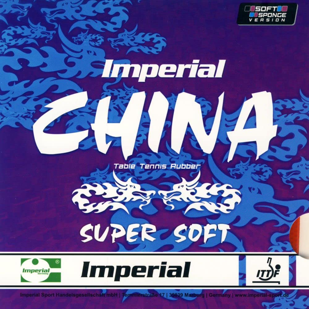 Imperial China Super Soft | China Tischtennis Belag | Noppen innen | Defensiv | ITTF Zulassung Rot 1