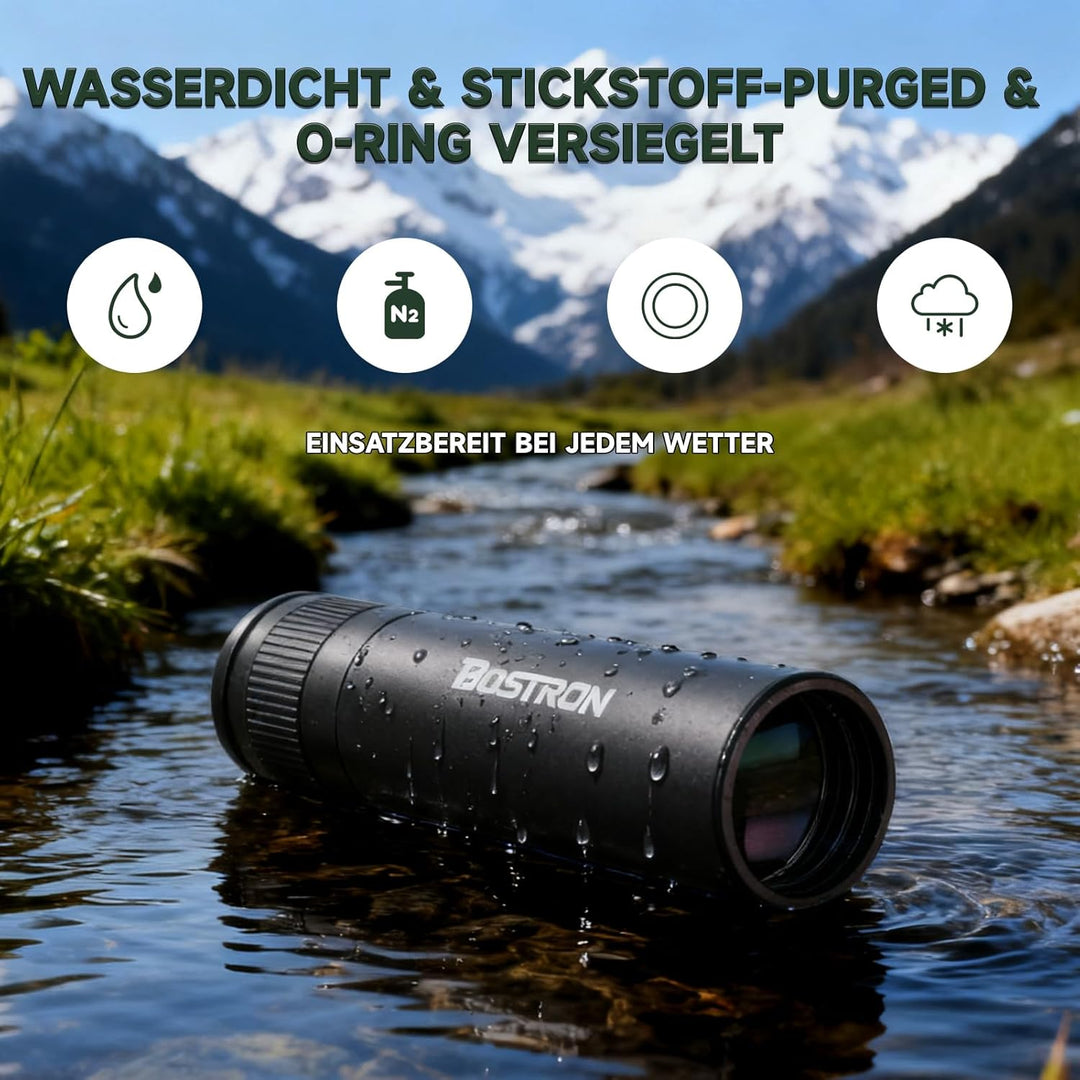 7x32 Monokular Teleskop Erwachsene,HD Wasserdicht Monokular Fernrohr mit BAK4 Prisma und FMC Beschic