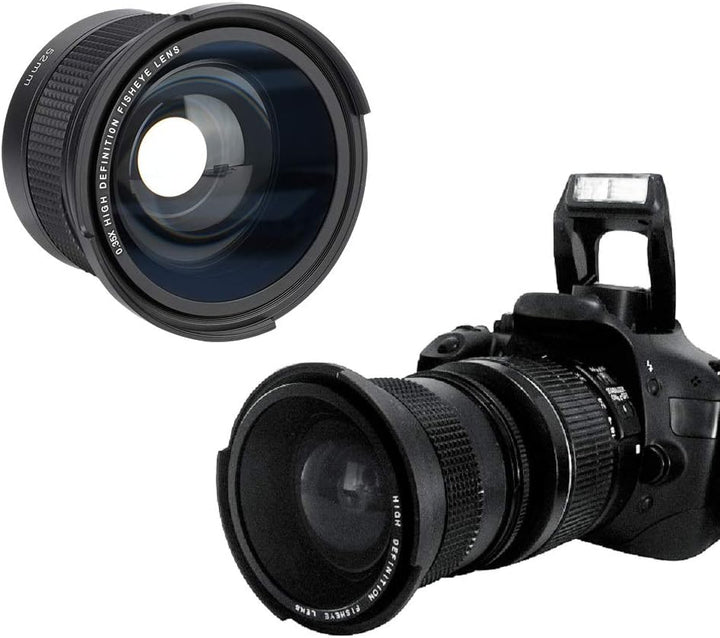 52 Mm Universal-Weitwinkel-Fisheye-Objektiv, 0,35-faches Weitwinkelobjektiv für Spiegelreflexkameras
