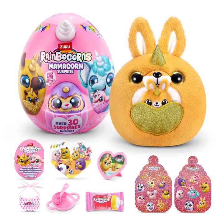 Rainbocorns Mamacorn Surprise (SKIPPOO) von ZURU, Plüschspielzeug zum Sammeln für Mädchen ab 3 Jahre
