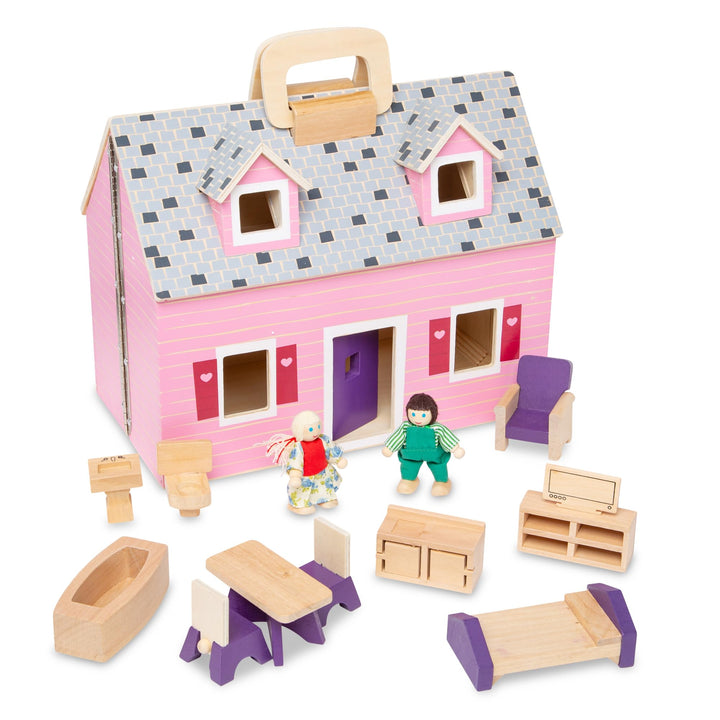 Melissa &amp; Doug Puppenhaus zum Falten und Mitnehmen | Puppenhäuser und Puppen | Spielsets | 3+ | Gesc