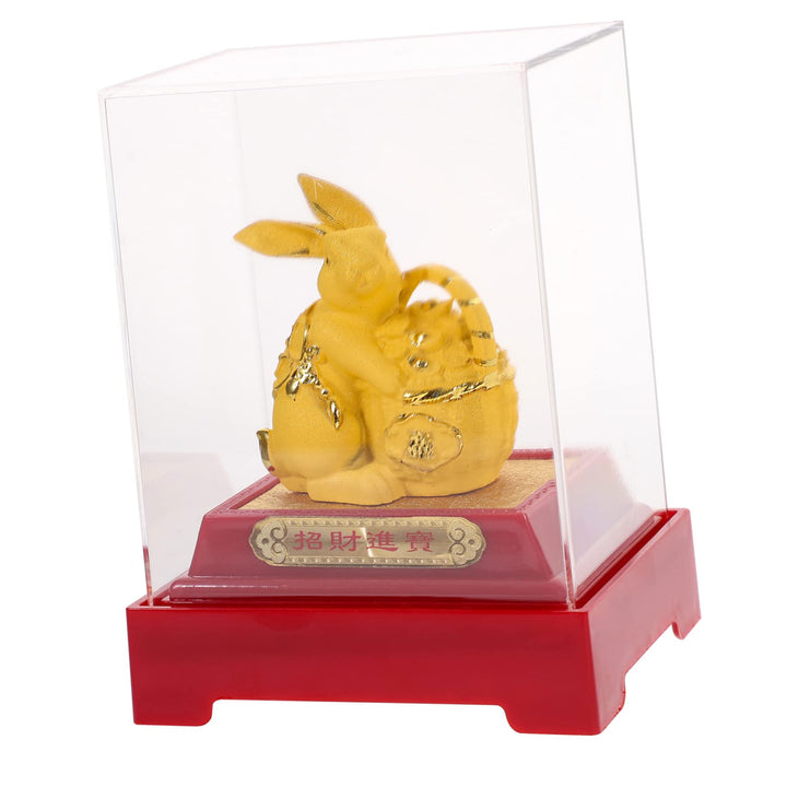 Beavorty Chinesisches Sternzeichen Hase Figur Feng Shui Hase Hase Statue Auto Armaturenbrett Dekor R