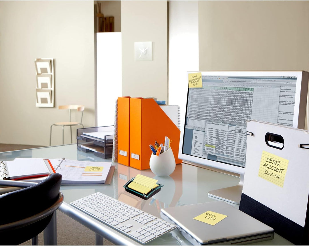 Post-it Pop-Up-Notizspender, organisiert den Schreibtisch und hält Notizen in der Nähe, schwarzer Bo