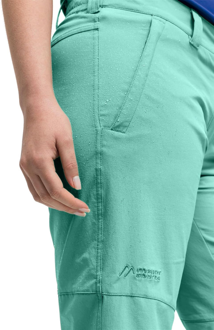 Maier Sports Lawa, Kurze Damen Wanderhose, Wasserabweisende Bermuda für Trekking und Hiking, PFC-fre