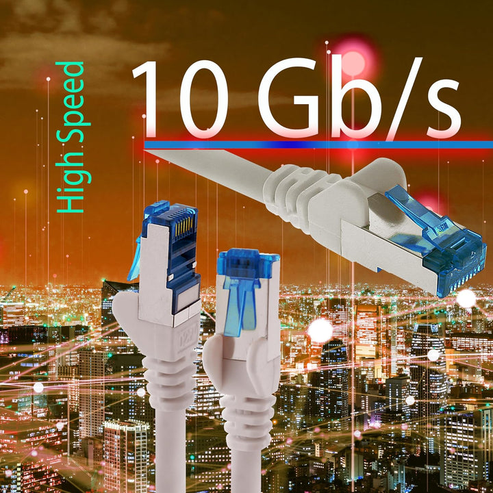 3m - CAT6a - Netzwerkkabel schwarz - 10 Stück CAT 6 A Patchkabel 10000 Mbit s SFTP PIMF 500 MHz komp