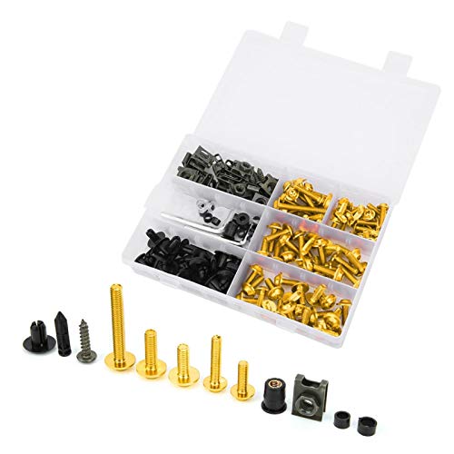 Verkleidungsschraubensatz, 198 Stück/Set Verkleidungsschrauben der Windschutzscheibe M5 M6 Schrauben