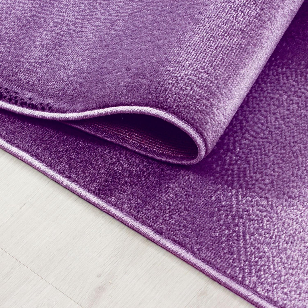 Carpetsale24 Teppich Wohnzimmer Abstrakten Wellen Mustern Lila Meliert 240 x 340 cm - Kurzflor Teppi