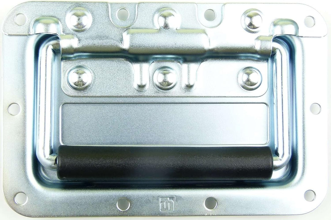 Adam Hall Hardware 34082 M12 AH - 12er Set Klappgriff / Kistengriff gefedert silber in 8 mm Einbausc