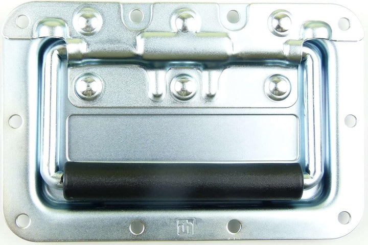 Adam Hall Hardware 34082 M2 AH - 2er Set Klappgriff/Kistengriff gefedert silber in 8 mm Einbauschale