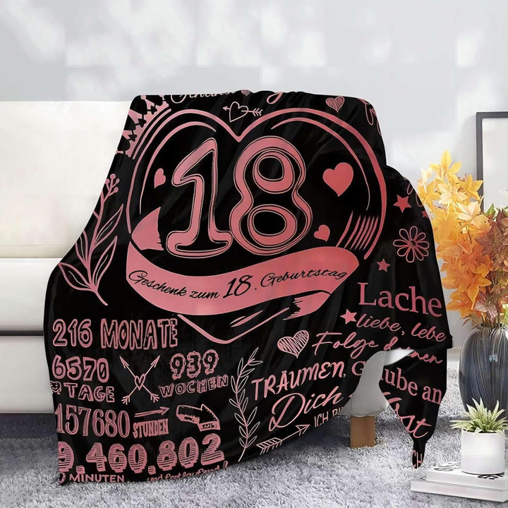 Kuscheldecke Flauschige Decke Geschenke An Meine 18. Geburtstag mädchen,Mama's Soft Positive Encoura