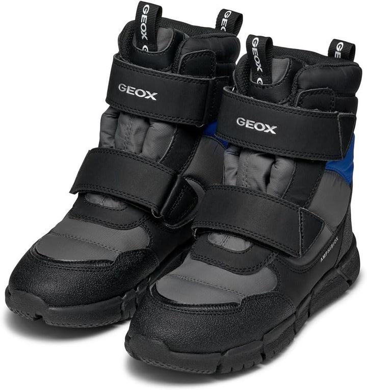 Geox Jungen J Flexyper Boy B ABX Ankle Boot, Dk Grey Royal