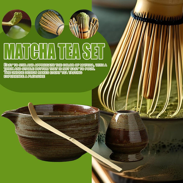 Matcha Whisk Set, Matcha Bowl And Whisk, Matcha Tea Set, Matcha Bowl With Spout, Matcha Whisk Scoop