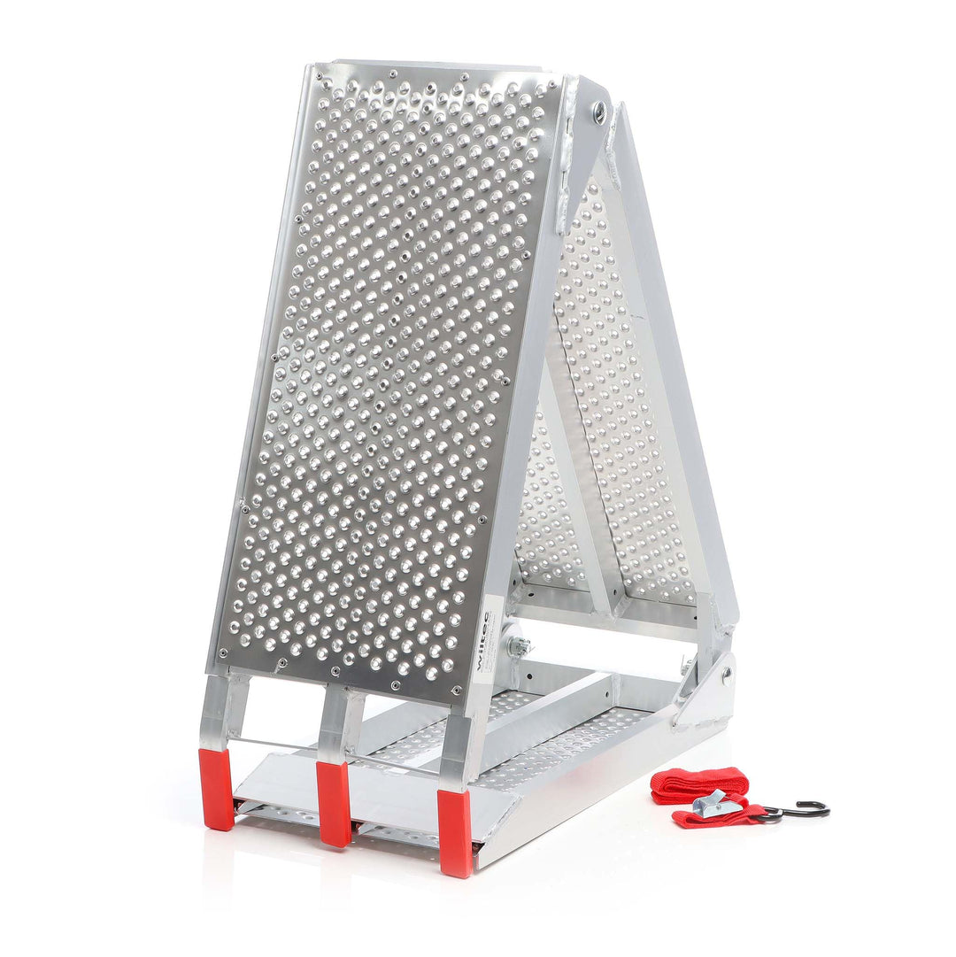 Wiltec Auffahrrampe 3-Fach klappbar 199cm 270kg für Motorrad ATV Quad, Aluminium Auffahrschiene falt