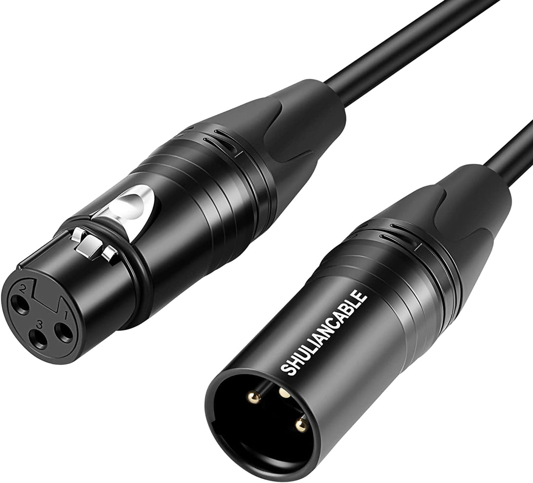 SHULIANCABLE Mikrofonkabel XLR Kabel, XLR Stecker auf XLR Buchse, Mikrofonkabel für Mikrofon, Verstä