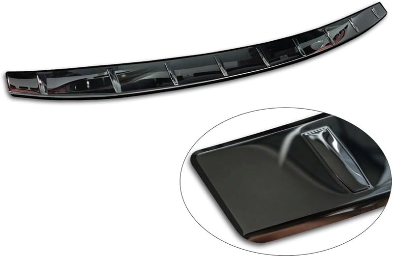 Avisa Spiegelschwarz Edelstahl Heckstossstangenschutz kompatibel mit Volvo EX90 2022- 'Ribs'